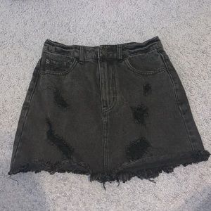 Black jean skirt